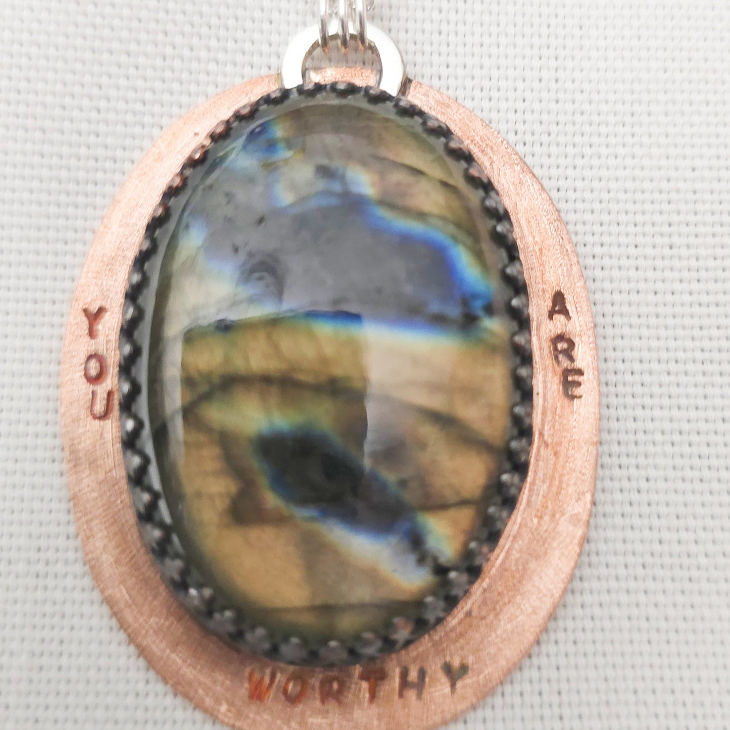 You Are Worthy Pendant – Labradorite