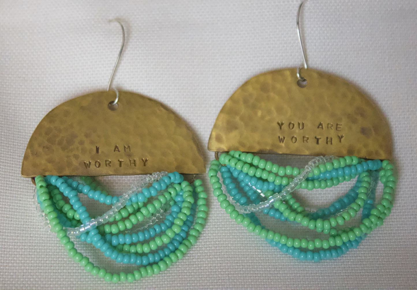 Half Moon Wordkeeper Earrings- Worthy