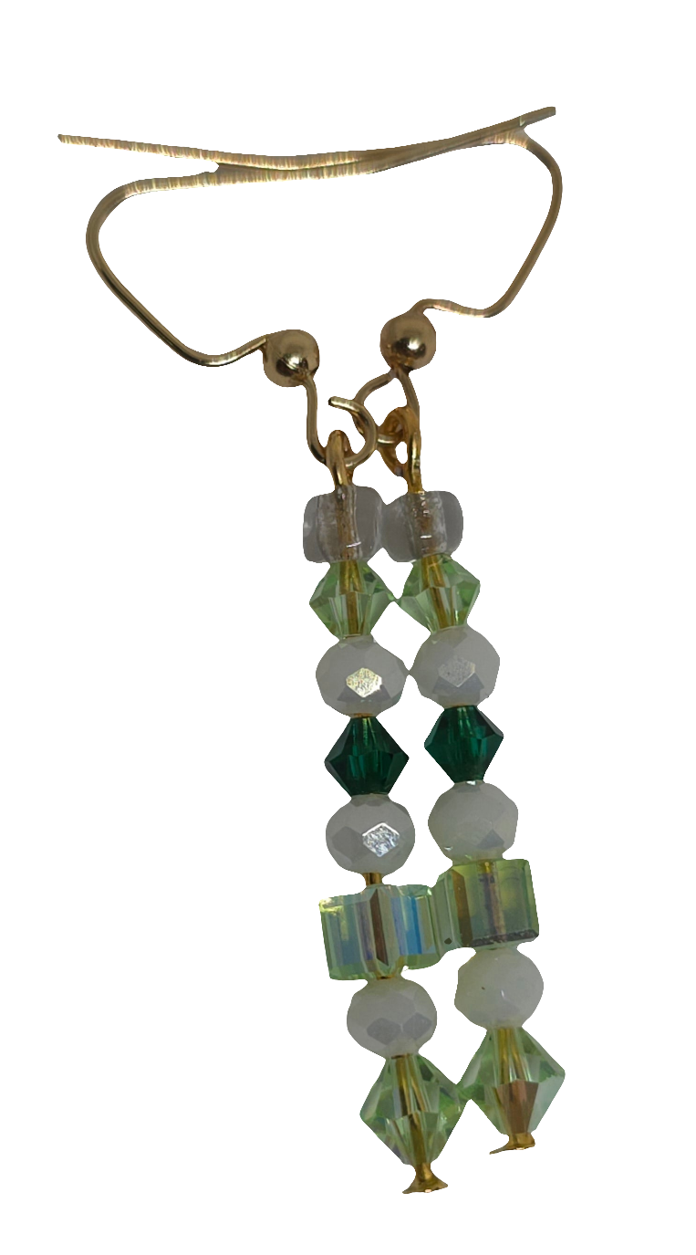 Green Dangle Earrings