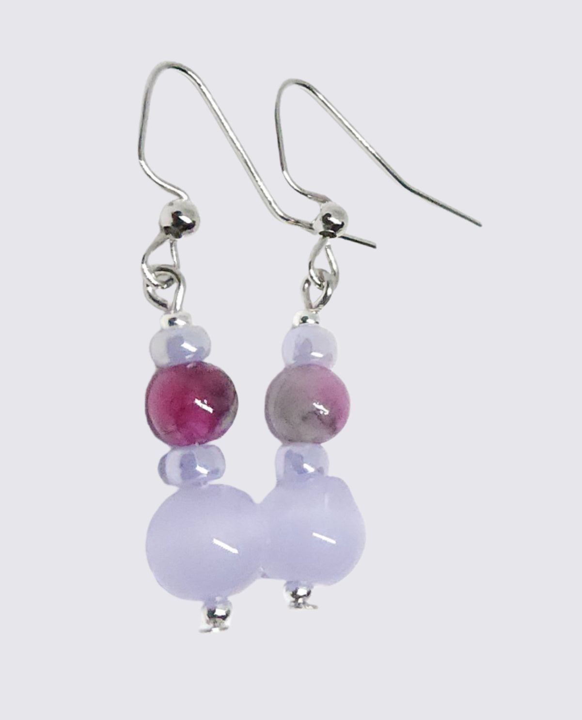 Glass & Tourmaline Jade Dangles