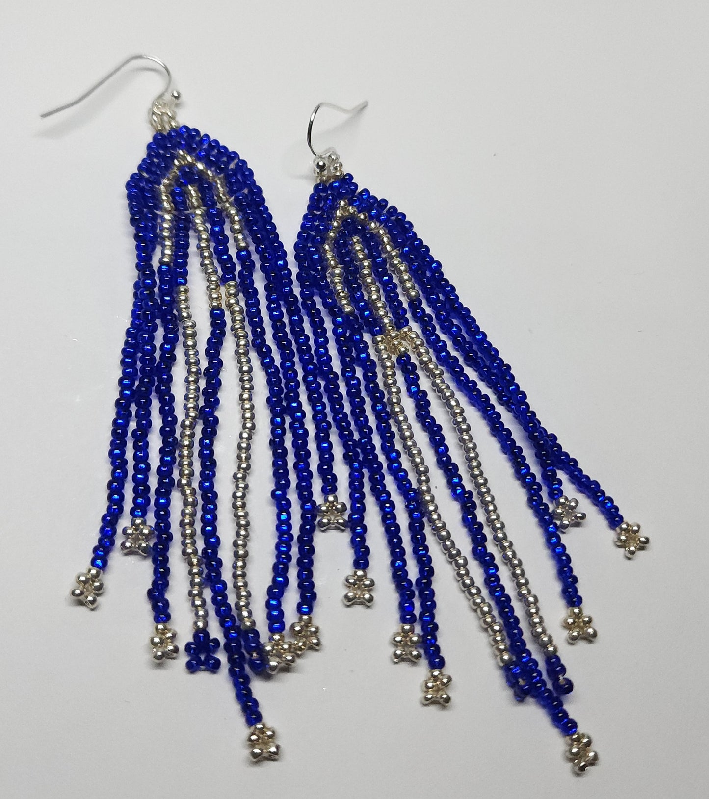 Silver & Blue Fringe