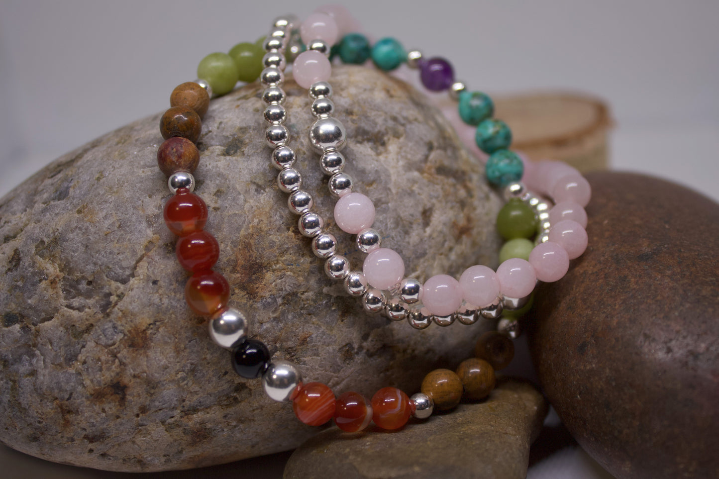 Earth’s Harmony – 6mm Mixed Gemstone Bracelet
