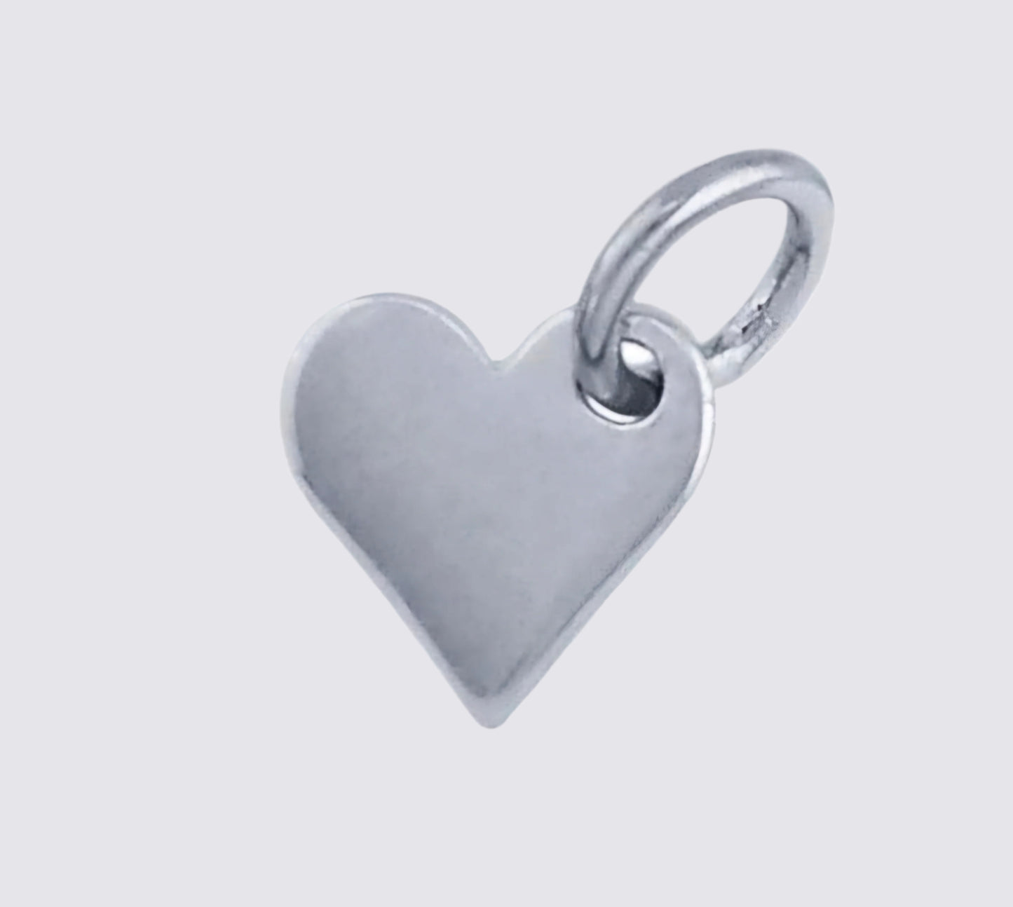 Mini Sterling Silver Heart & clear crystal charm