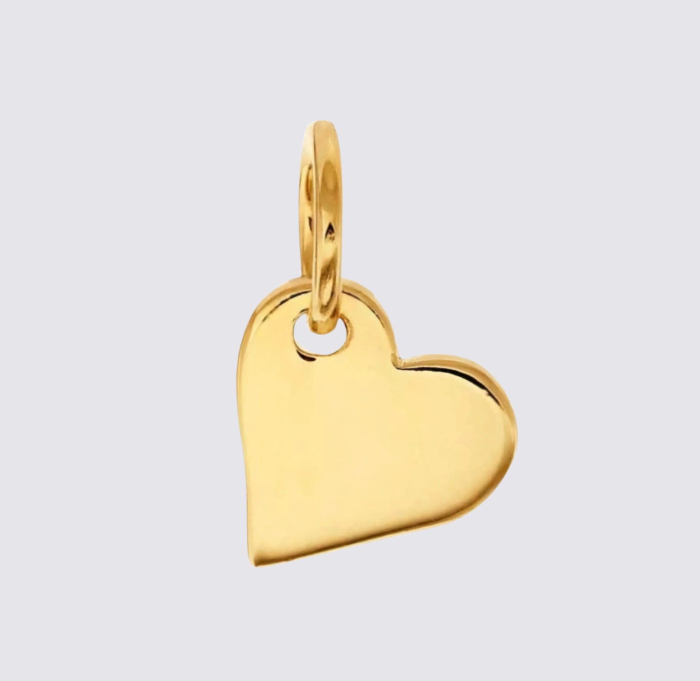 14K Plated Mini Gold Heart & Clear Australian Pear Shaped Crystal