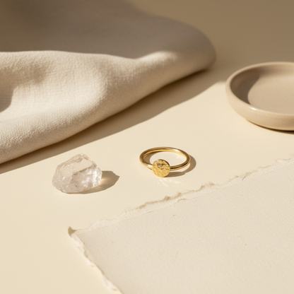 Golden Orbit Brass Ring