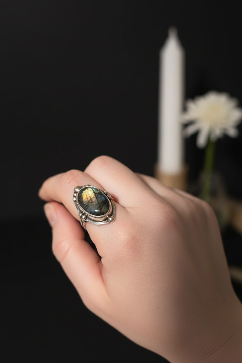 Moonwell Labradorite Ritual Ring