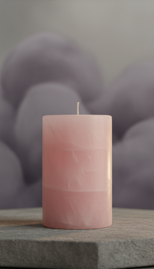 Rose Quartz Ritual Candle Hand-Poured