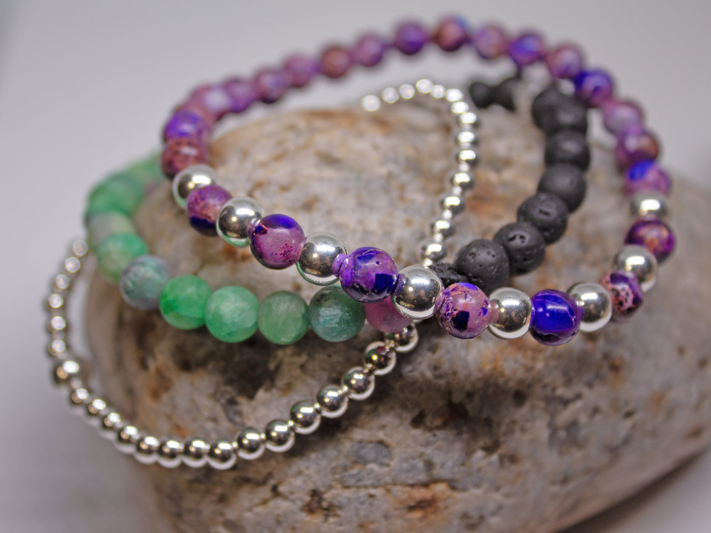 Mystic & Strength – 6mm Dark Purple Jasper Bracelet