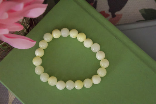 Sunspell Bracelet by Jewellery by JN, handcrafted with 10mm Dyed Yellow Quartz
