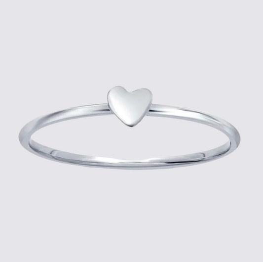 Sterling Silver Mini Heart Ring