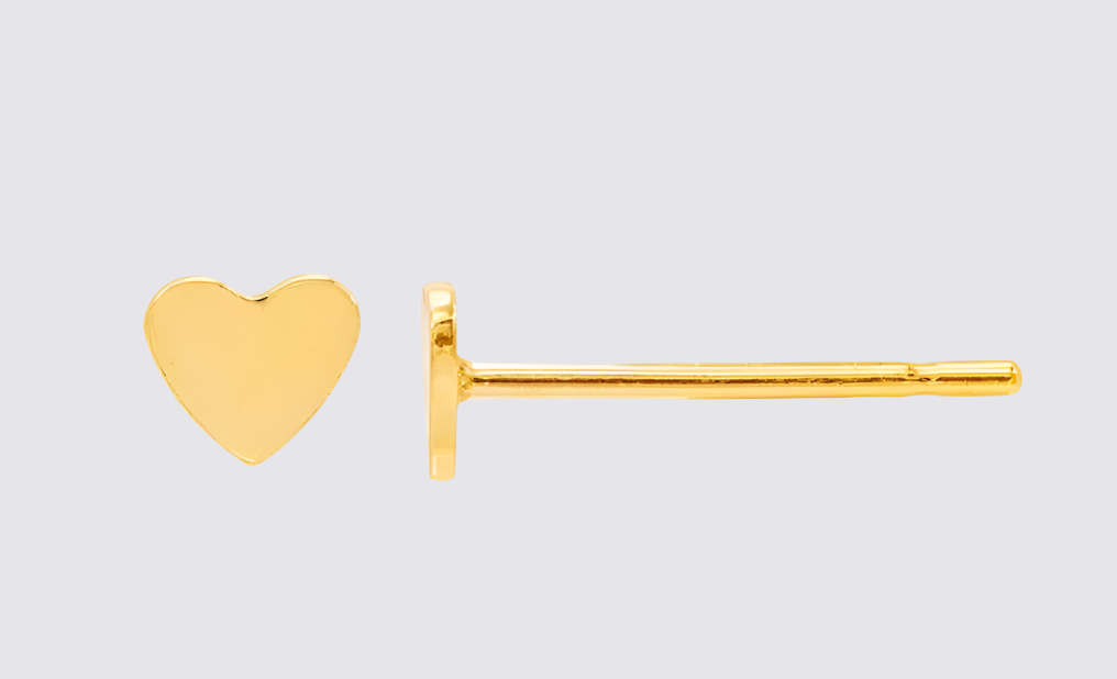 14K Gold Mini Heart Earrings