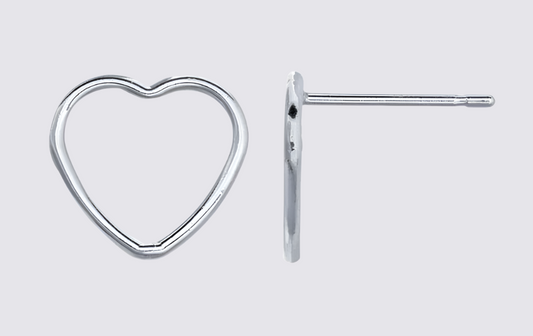 Sterling Silver Heart Earring