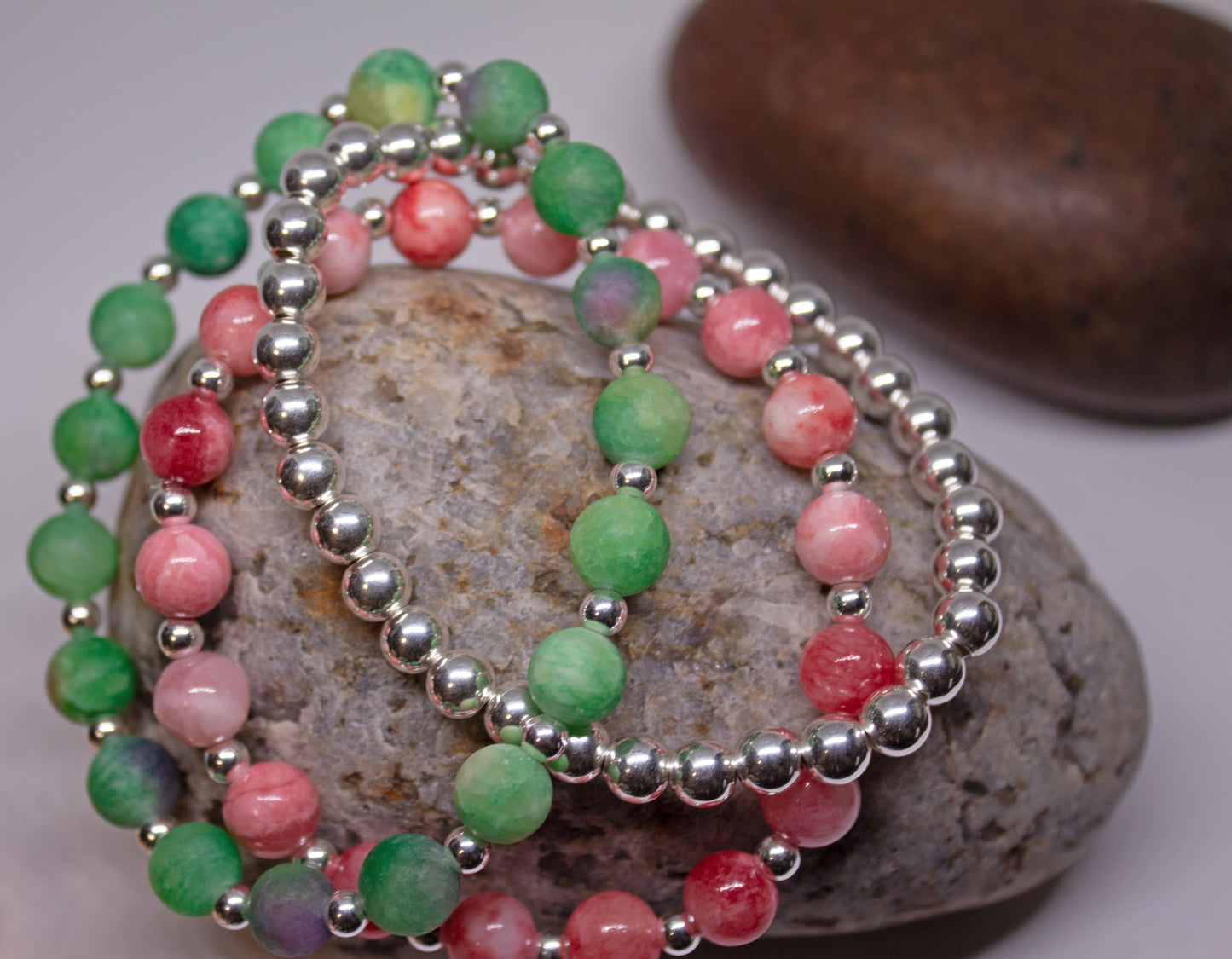 Love & Harmony – 6mm Pink Persian Jade Bracelet