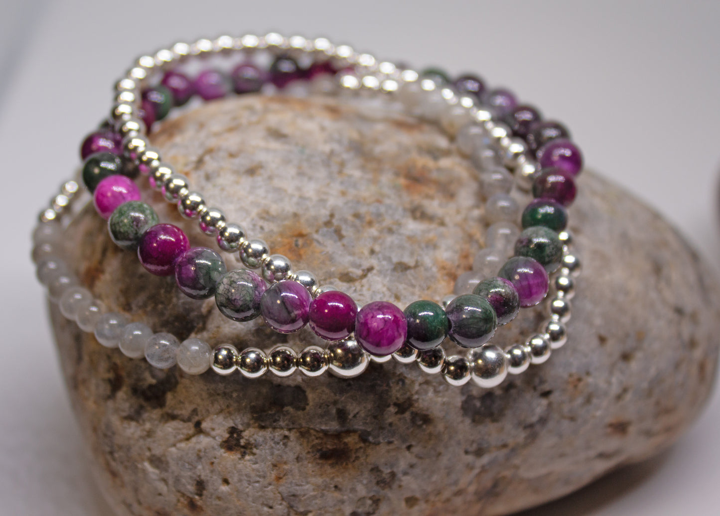 Harmony & Self-Discovery – 4mm Tourmaline Jade Bracelet