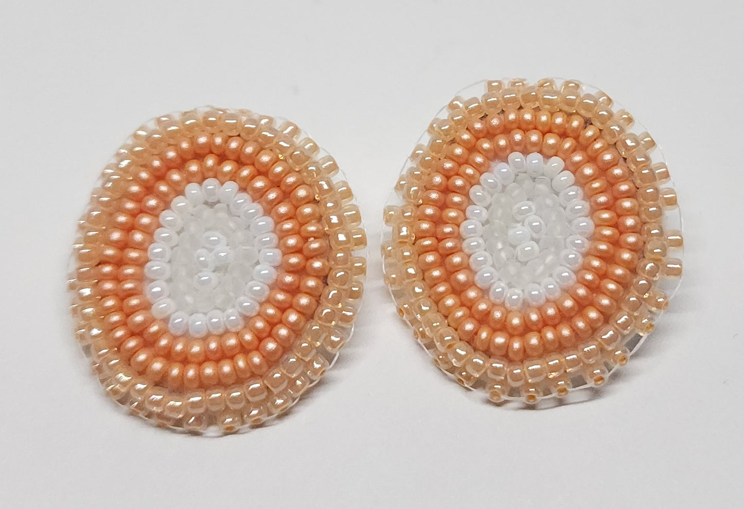 Peach and White Ovals