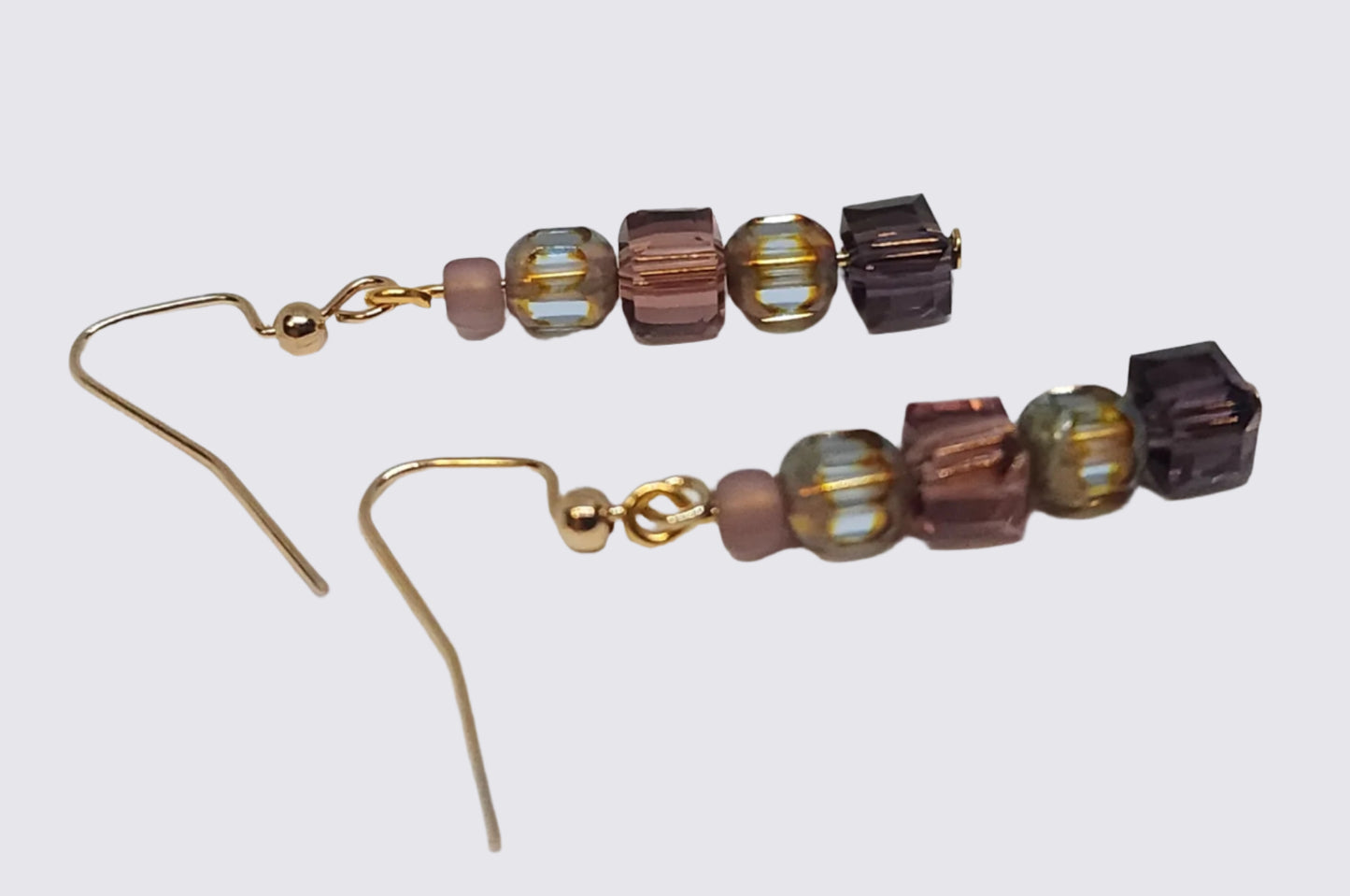 Glass Beads & Gold Coloured Hooks