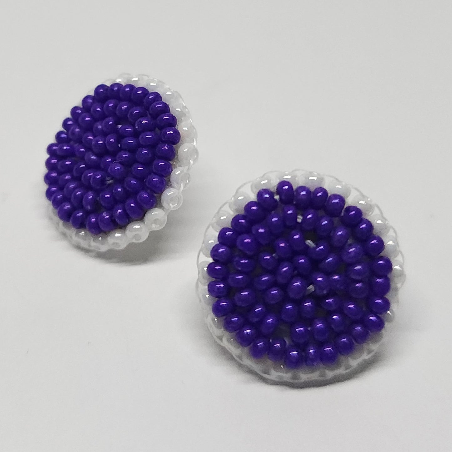 Purple and White studs