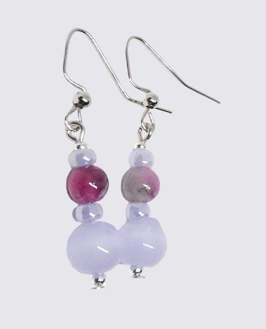Glass & Tourmaline Jade Dangles