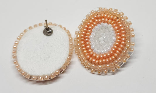 Peach and White Ovals