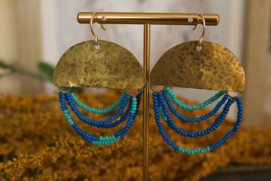Half Moon Wordkeeper Earrings | Enough