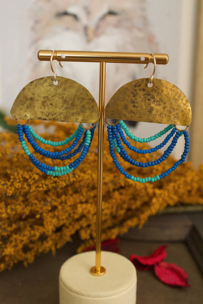 Half Moon Wordkeeper Earrings | Enough